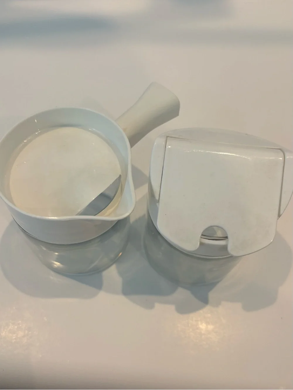 Gemco Sugar and Creamer Set Vintage  White
